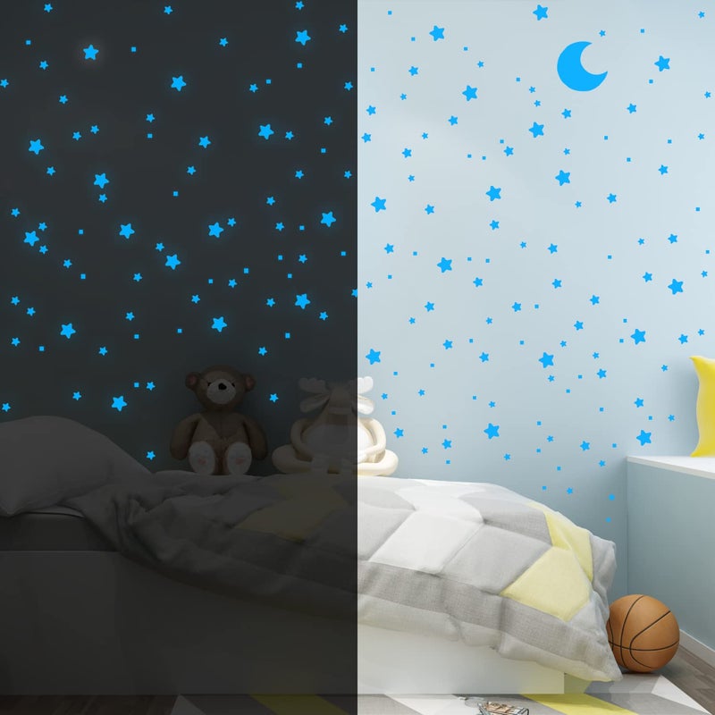 GLOCARNIVAL Glow in The Dark Stars Decals Decor for Ceiling, Starry Sky Shining Decoration Perfect for Kids Bedroom Bedding Room Gifts - Image 4